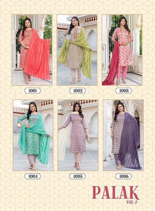 Palak Vol 2 By Passion Tree Fancy Kurti Pant With Dupatta